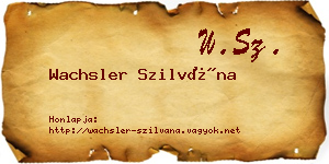 Wachsler Szilvána névjegykártya